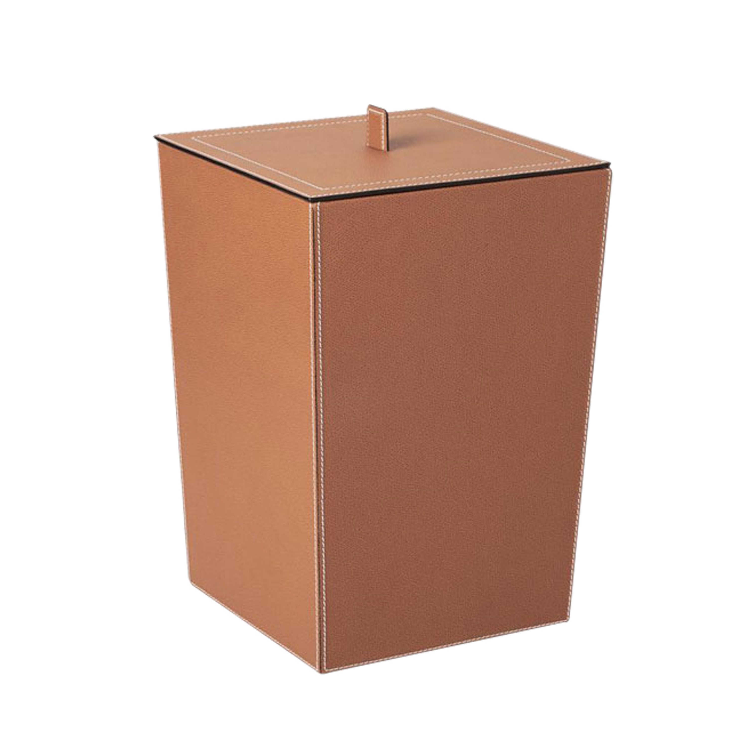 Tacho De Basura Hotel Luxury General Recycle Leather Garbage Waste Separator Bin Trash Can Manufacturer