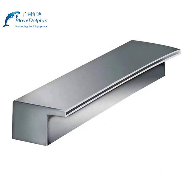 Stainless steel swimming pool wall waterfall water curtain step down waterfall water blade waterfall