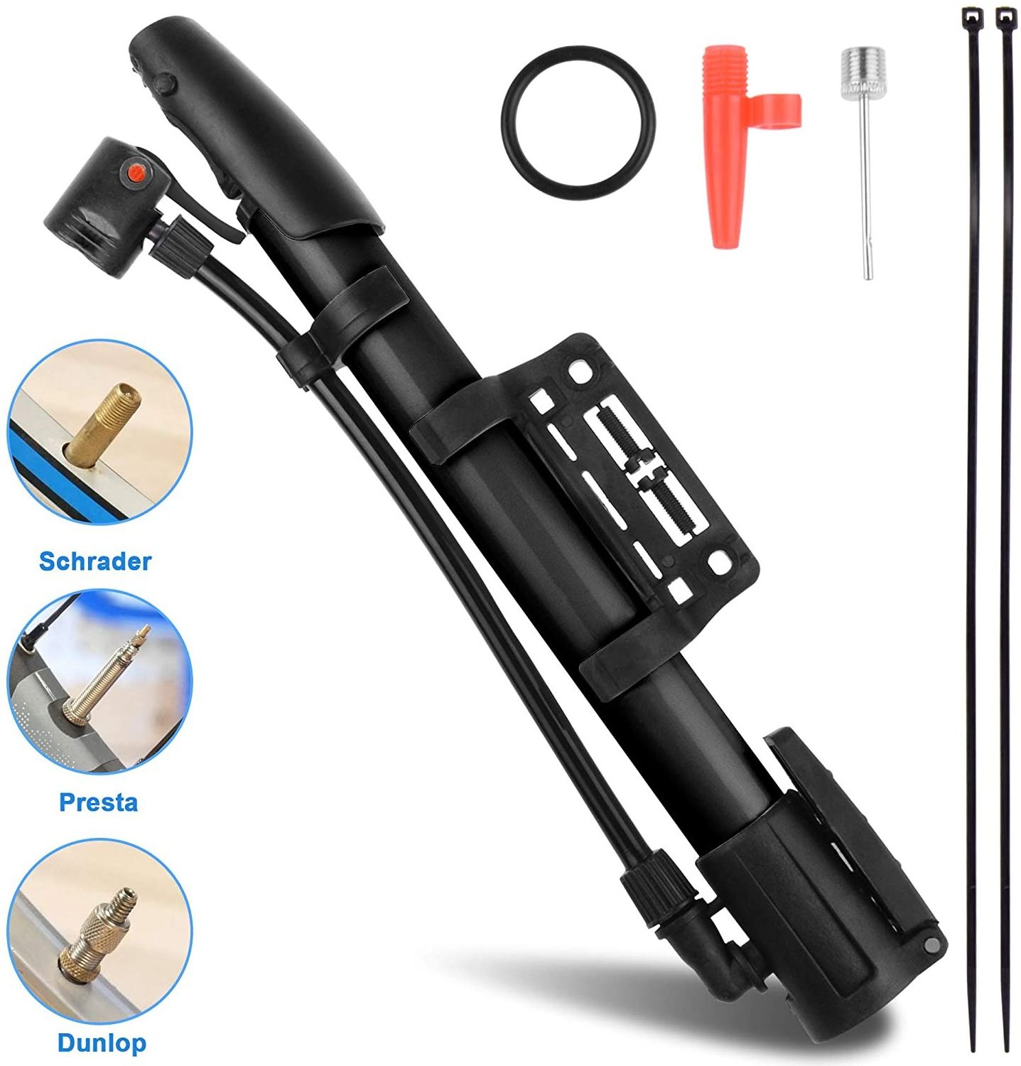 Mini Portable Bicycle Floor Pum Bike Tire Inflator MTB Road Bicycle Pump Air Pump ball  pump