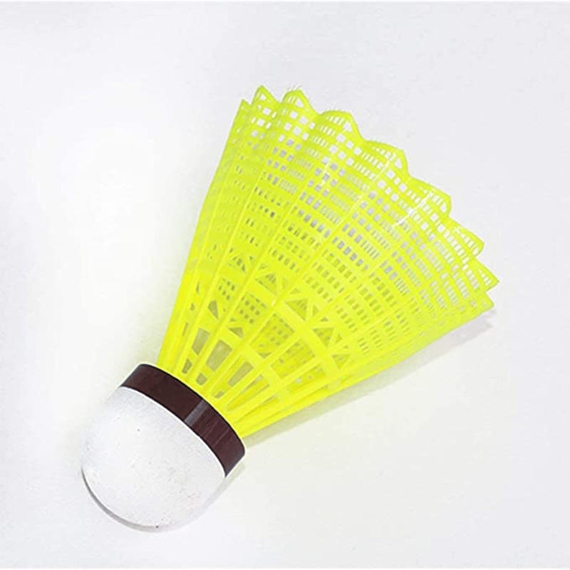 Low Price Yellow Color Nylon Feather Shuttlecock Badminton Best Training Shuttlecock