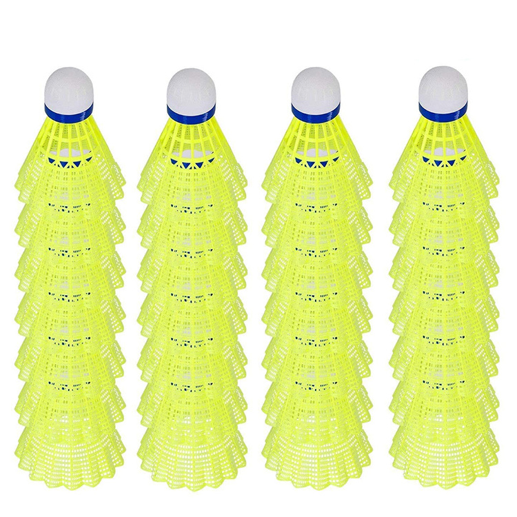 Yellow Badminton Shuttle Cocks Wholesale Purpose Shuttle Price Durable Nylon Badminton Shuttlecocks