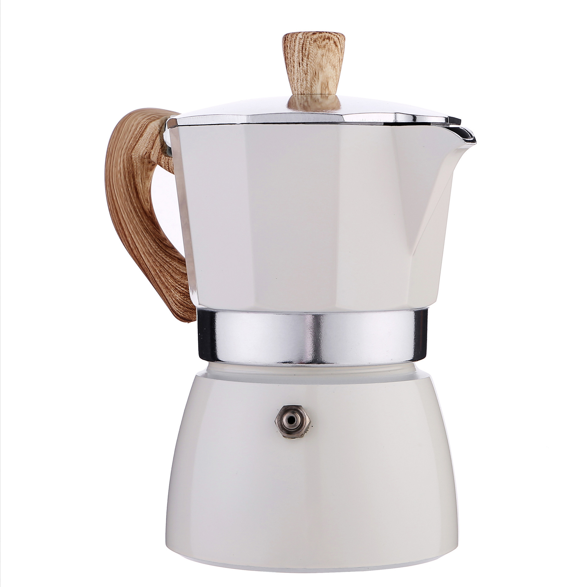 Aluminum Eco-Friendly Customizable Logo Packaging LFGB Certification Stovetop Espresso Italian Moka Pot Coffee Makers