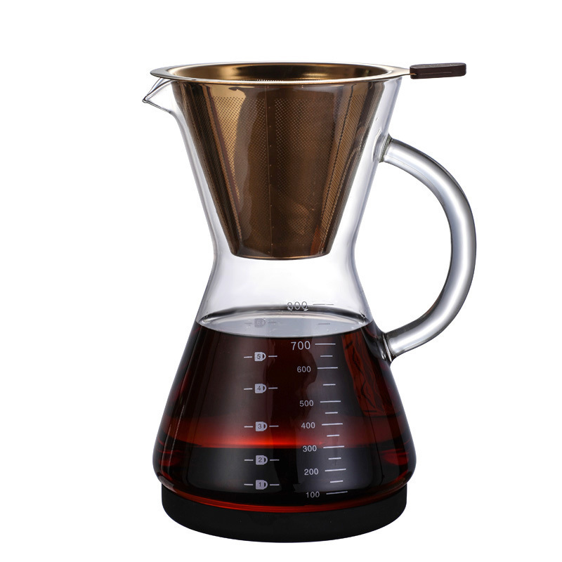 800ml Stovetop Espresso Coffee Maker Pour over Heat Proof Glass Drip Pot Kettle With handle Coffee server Coffee maker