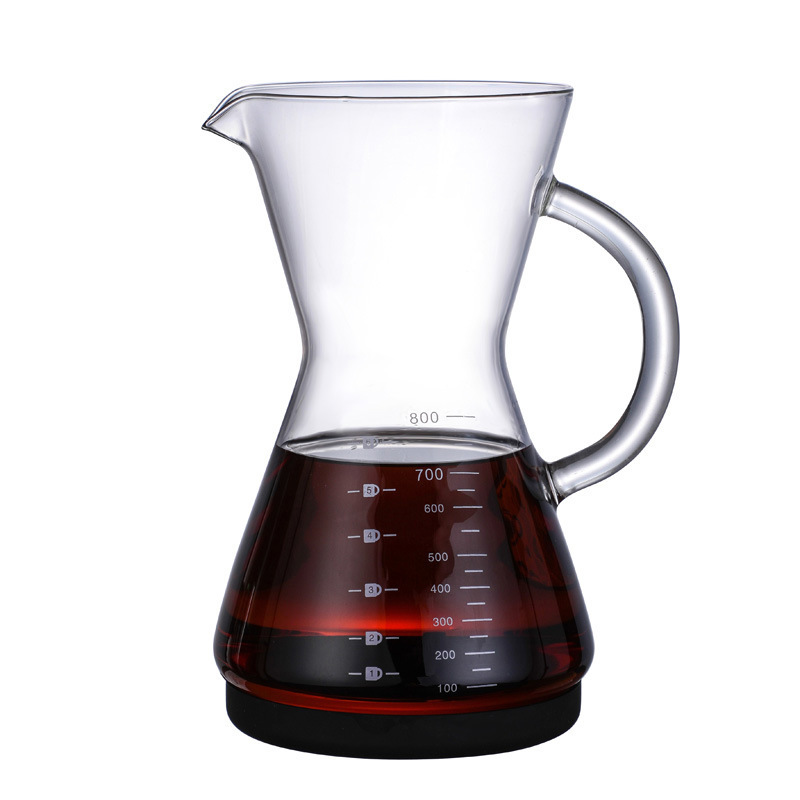 800ml Stovetop Espresso Coffee Maker Pour over Heat Proof Glass Drip Pot Kettle With handle Coffee server Coffee maker