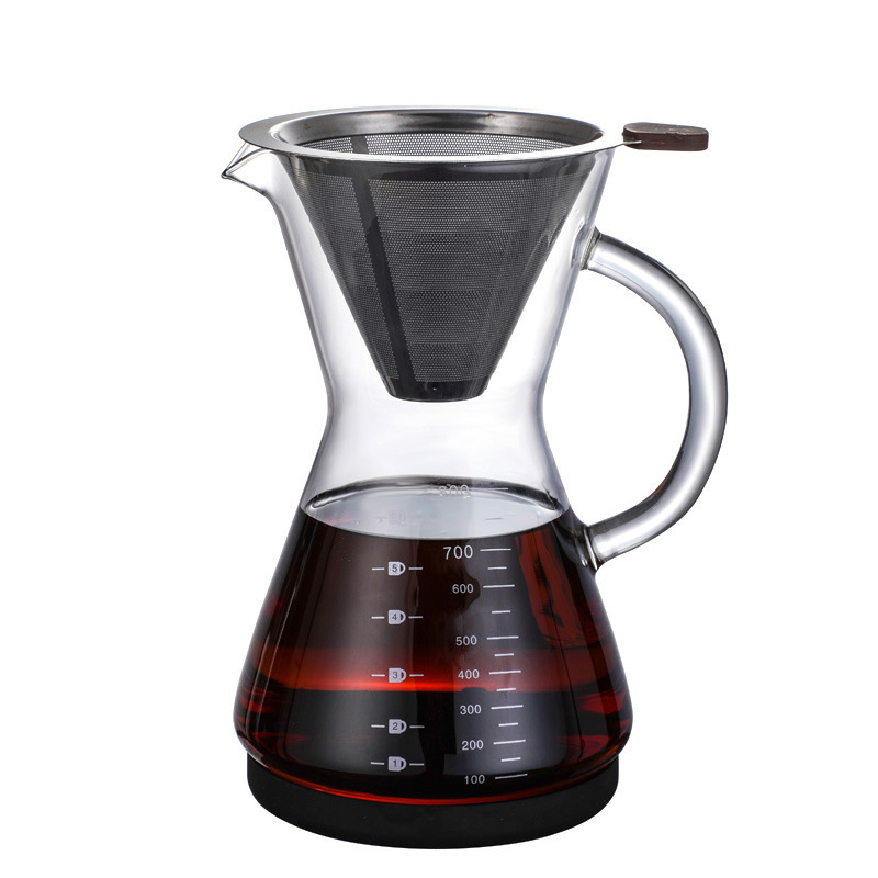 800ml Stovetop Espresso Coffee Maker Pour over Heat Proof Glass Drip Pot Kettle With handle Coffee server Coffee maker