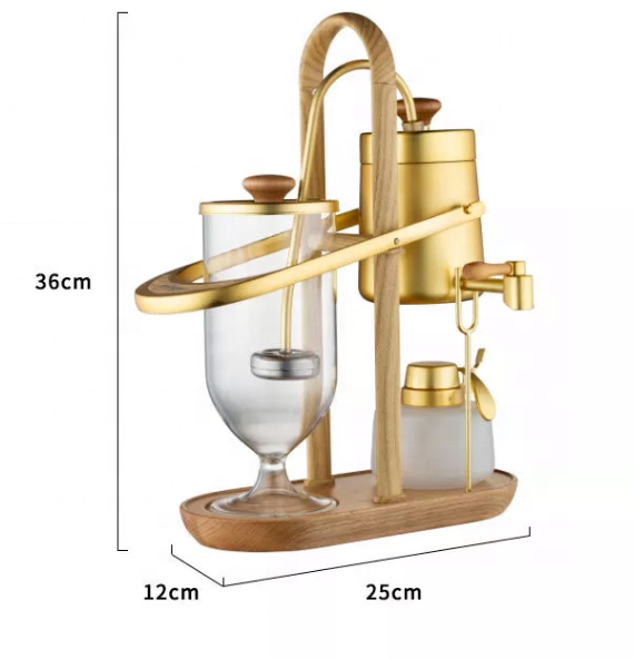 Hot selling  Stainless Steel Gold Silver Syphon Siphon Espresso Belgium Coffee Maker