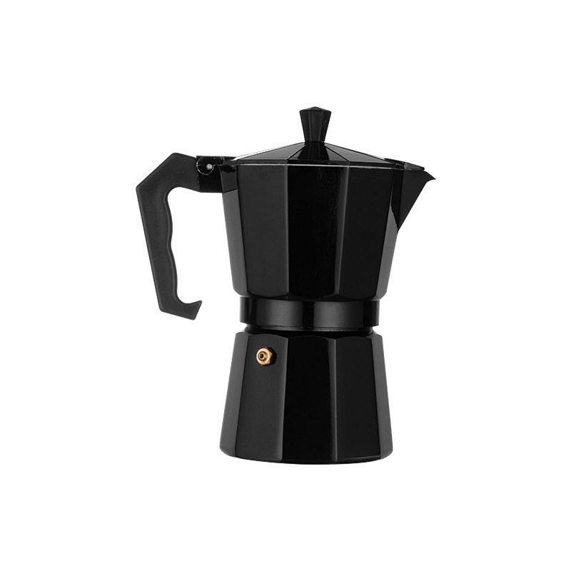 Italian Stove Espresso Maker Manual Coffee Moka Pot Top Aluminum Custom Metal Rectangle Make Coffee Individual Package