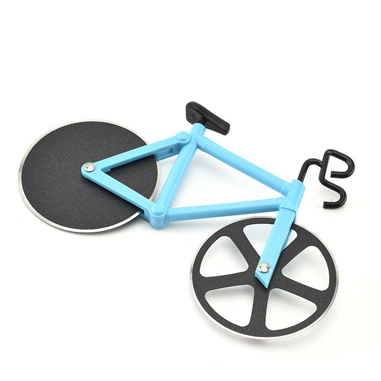 reusable bicycle pizza cutter plastic and stainless steel motorcycle  pizza wheel cutter knife Pizza cutter