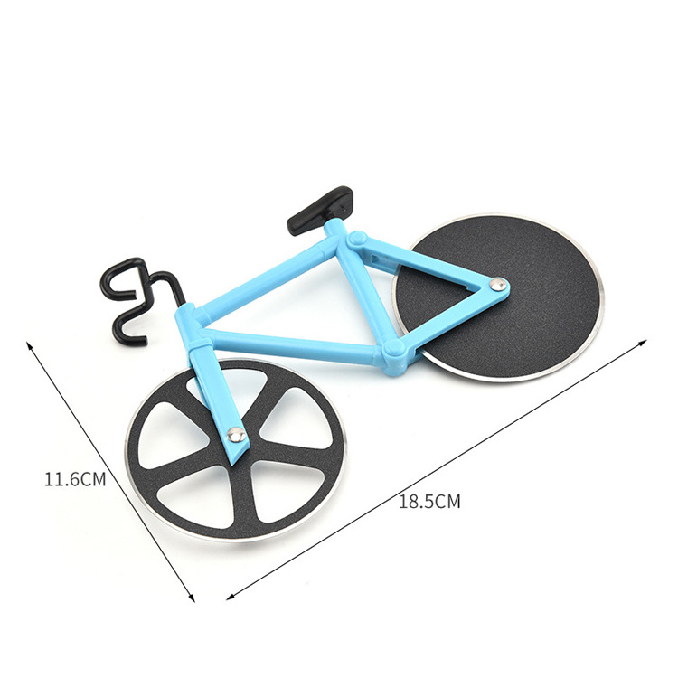 reusable bicycle pizza cutter plastic and stainless steel motorcycle  pizza wheel cutter knife Pizza cutter