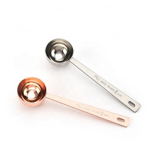 Custom color Stainless Steel coffee scoop with coffee bean measuring spoon