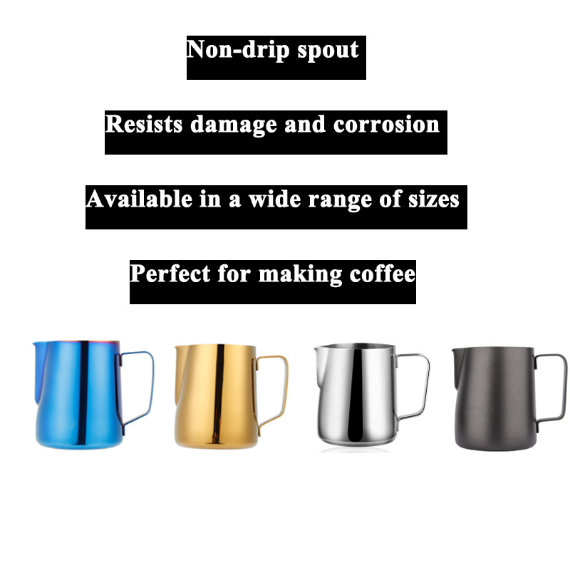 304 Stainless Steel Milk Pitcher Suitable for Coffee Latte Frothing Milk barista jug