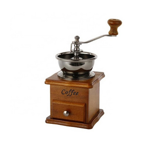 Manual Coffee Grinder Artisanal Hand Crank Coffee Mill With Grind Settings & Catch Drawer