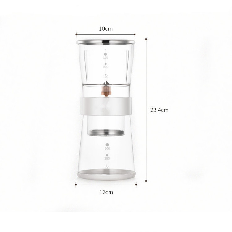 Best Quality Cold Brew Coffee Pot white glass cold brew ice coffee dripper maker Filter pot