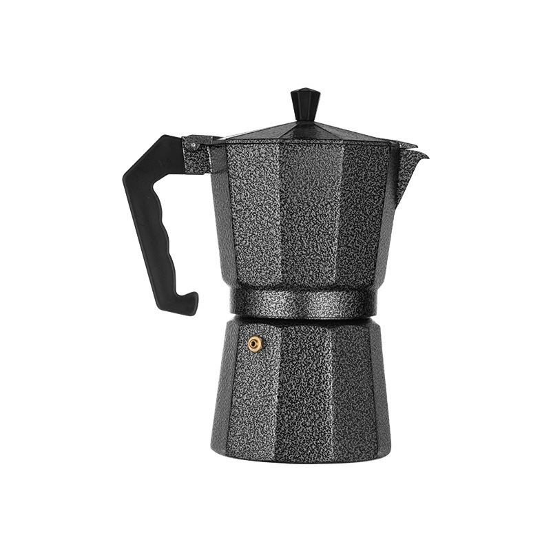 Italian Stove Espresso Maker Manual Coffee Moka Pot Top Aluminum Custom Metal Rectangle Make Coffee Individual Package