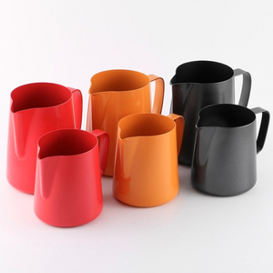 High Quality 100-1000ml Stainless Steel Milk Jug Frothing Cup Metal Coffee Espresso Steaming Milk Pitcher