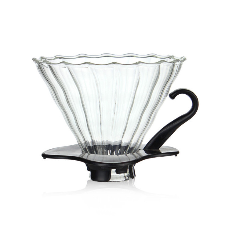 Glass Pour over Coffee Funnel Dripper  Coffee Cone Brewer Filter coffee dripper