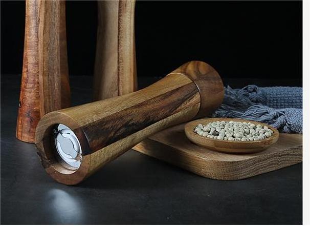 Wood  Kitchen  manual seasoning kitchen gadgets ware other cooking tools spice salt and pepper mill grinder