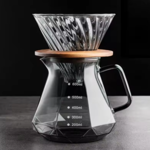 Glass Carafe Coffee Server with Glass Coffee Dripper