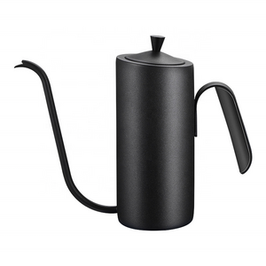 Wholesale 700 ml Cylindrical Hand-brewed  Coffee Pot  304 Stainless Steel Goose Neck  Coffee Kettle With Lid