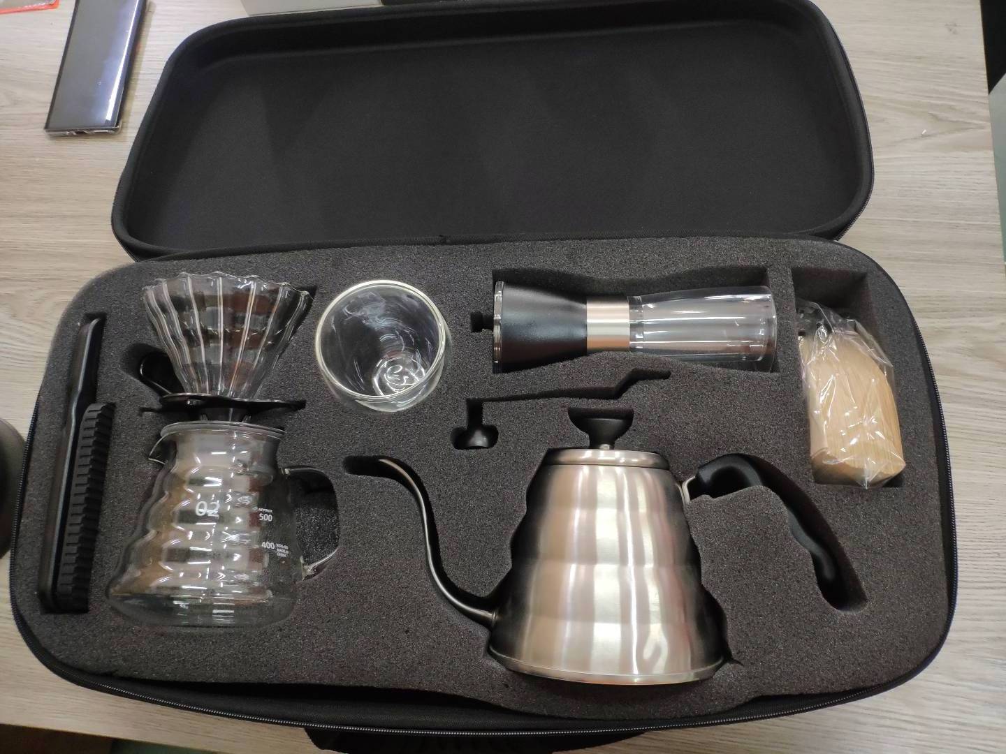 Pour Over Coffee Maker Gift Set Black Metal CLASSIC Stainless Steel Coffee & Tea Tools Food & Beverage Stores Coffee Grinders