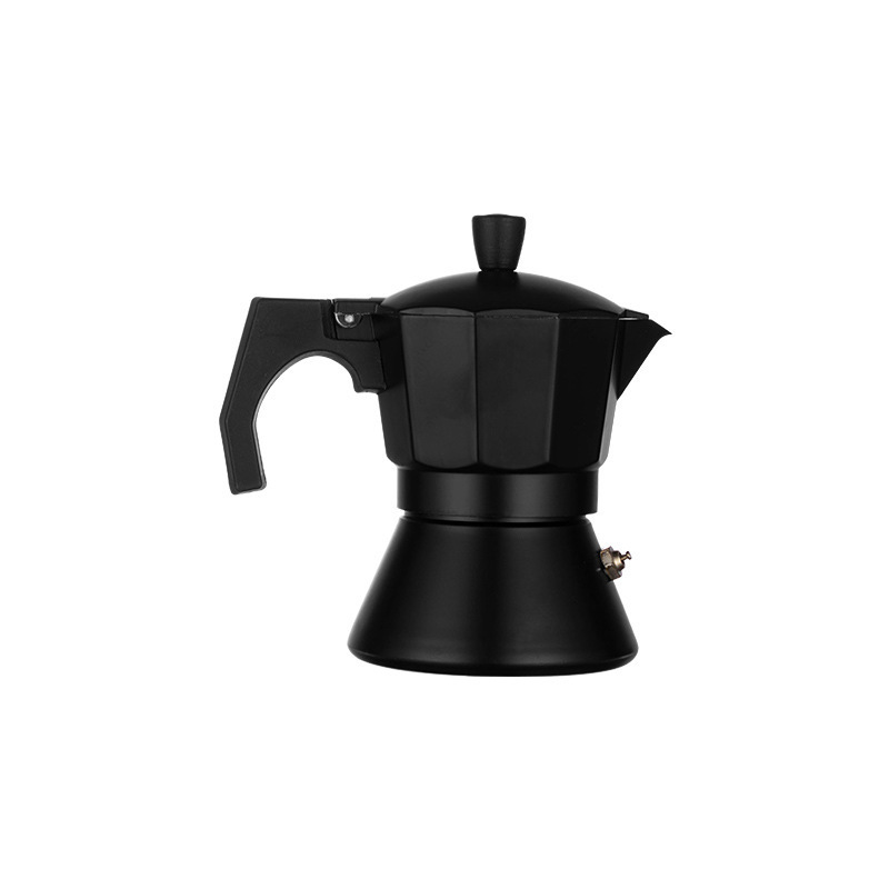 Italian Stove Espresso Maker Manual Coffee Moka Pot Top Aluminum Custom Metal Rectangle Make Coffee Individual Package