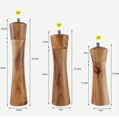 Wood  Kitchen  manual seasoning kitchen gadgets ware other cooking tools spice salt and pepper mill grinder