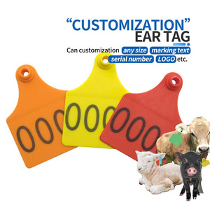 High quality Multi-size TPU animal ear tag cow/cattle/pig/sheep numbering laser marking ear tag