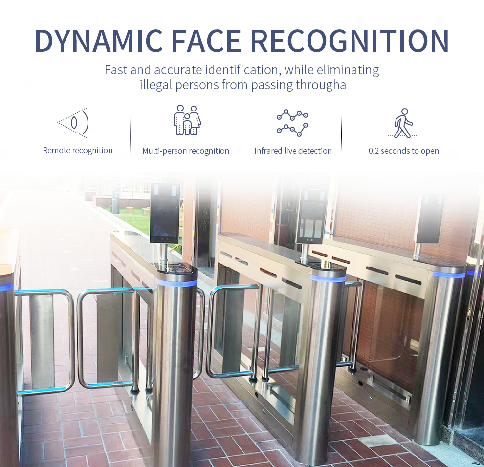 HFSecurity Popular Swing Turnstile Gate Swing Barrier Turnstile Gate For Gyms Support OEM&ODM complete access control system