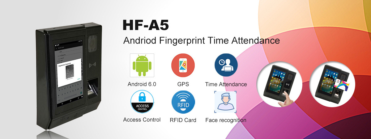 Free SDK HFSecurity A5 Free SDK Multi-language Android 6.0  Fingerprint Access Control Card Reader