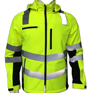 HF High Visibility Waterproof  Clothing Softshell Safety Jacket Security Jacket Reflective Jacket