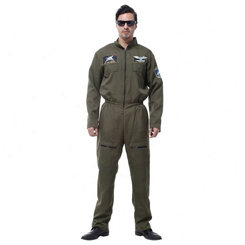 Carnival Halloween Air Force Uniform Costume Pilot Airline Outfit Cosplay Fancy Party Dress custom