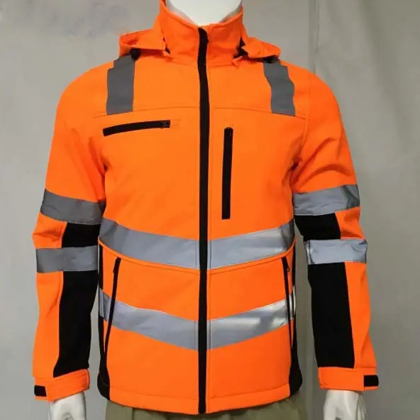 HF High Visibility Waterproof  Clothing Softshell Safety Jacket Security Jacket Reflective Jacket