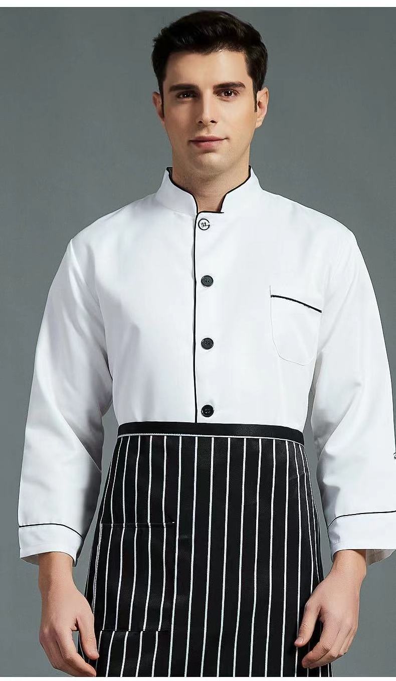 Sleeve Restaurant Chef Kitchen Uniform Waiter Uniform Fabric Designs Chef Uniform