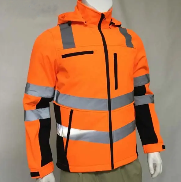 HF High Visibility Waterproof  Clothing Softshell Safety Jacket Security Jacket Reflective Jacket