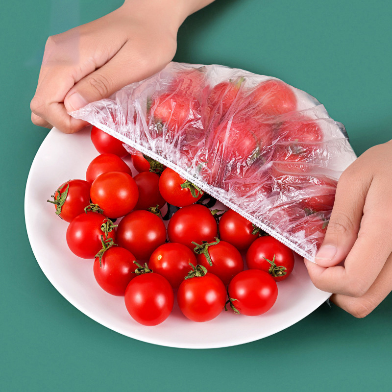 100 Pcs Clear Durable Food Storage Elastic Plate Lid Covers Vacuum Bag Kitchen Food Fresh Keeping Seal Cover For Bowls