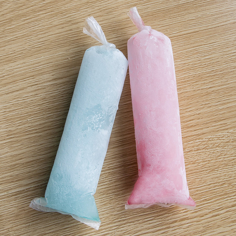 Wholesale Biodegradable Clear Plastic Juice Ice Pop Bags Ice Pop Cream Popsicle Lolly Long Wrapper Bag Popsicle Packaging Bags