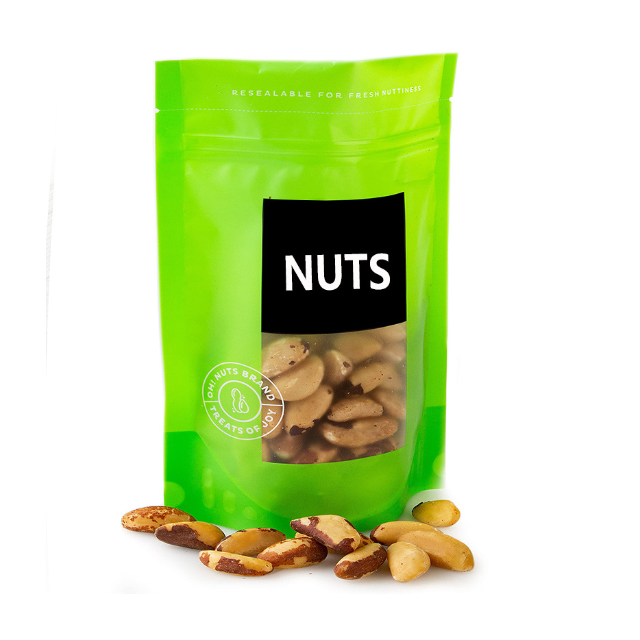 Customize Print Food Plastic Stand Up Pouch Zipper Dry Fruit Nut Grain Food Packaging Bags For Nuts Cashew Packaging