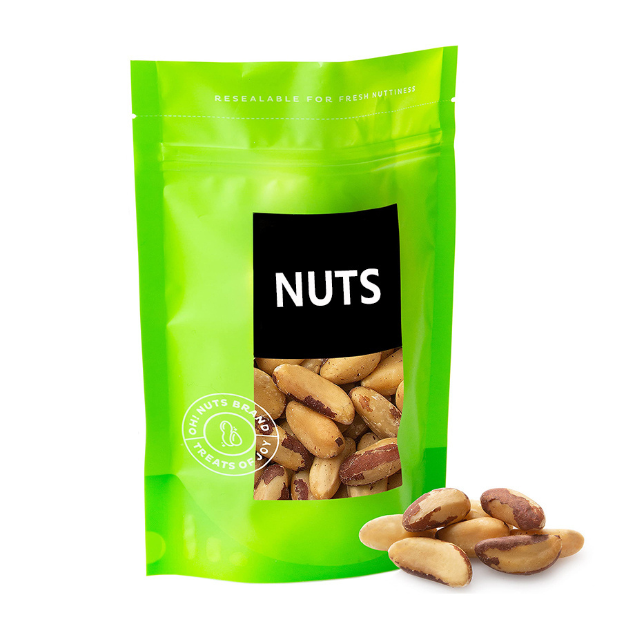 Customize Print Food Plastic Stand Up Pouch Zipper Dry Fruit Nut Grain Food Packaging Bags For Nuts Cashew Packaging