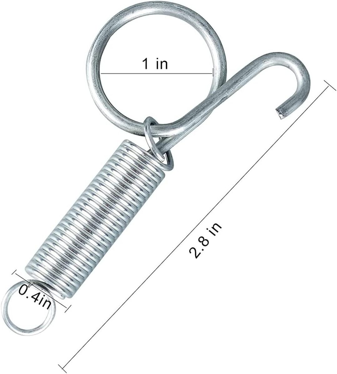 Cage door spring hook metal finger spring lock hook for fixing rabbit pet cage door