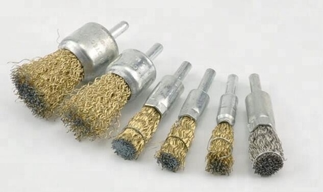 Stainless steel  brass wire polishing  end  brush for car