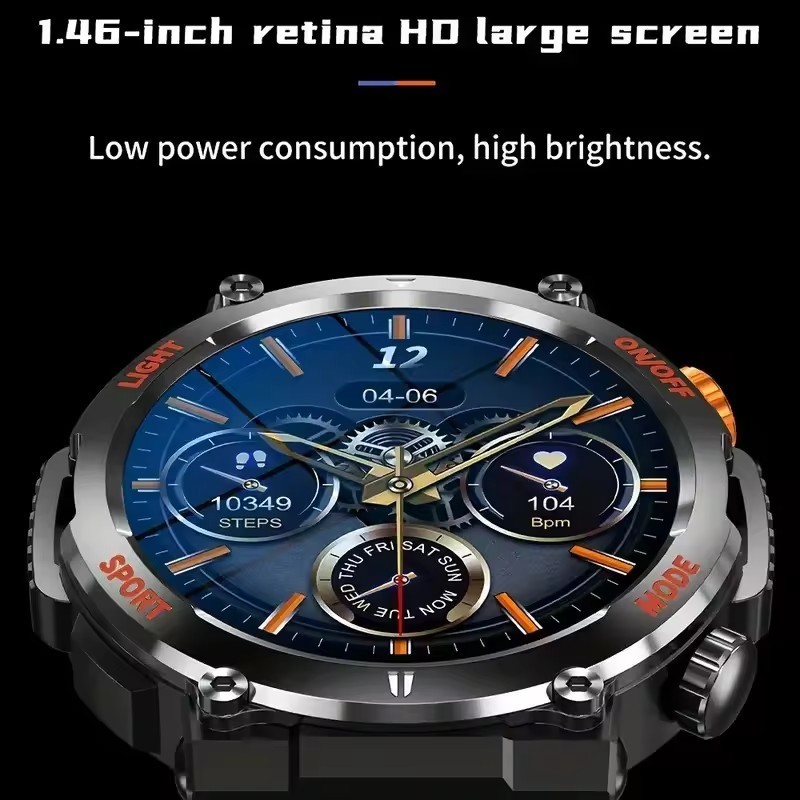 HT17 Outdoor Sports Watch China wholesaler supports heart rate and blood pressure monitoring sports round Bluetooth watch