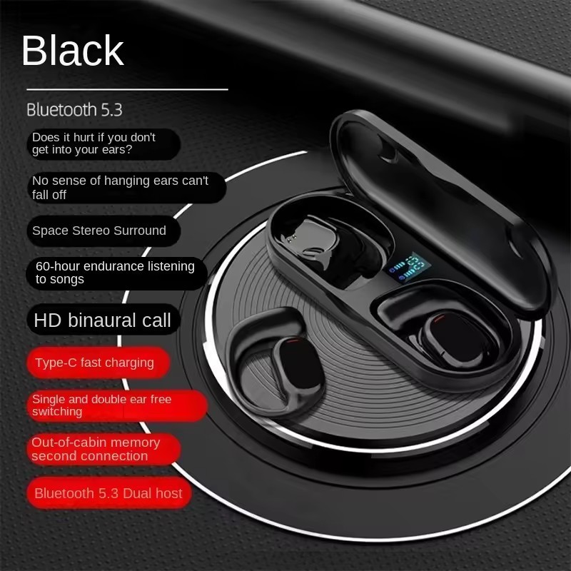 TWS earbuds Wireless Bluetooth built-in microphone Earring waterproof sports earbuds