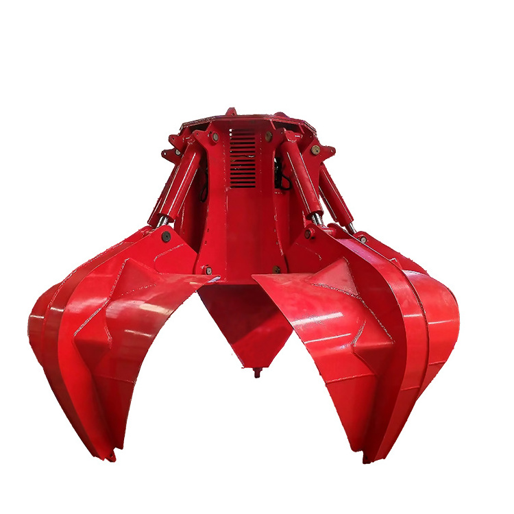 Excavator Attachments Rotator Grab Bucket Metal Claws Stone Grapple Scrap Excavator Orange Peel Grapple