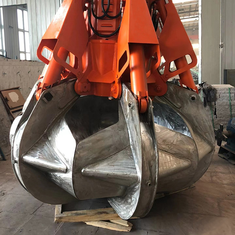 Excavator Attachments Rotator Grab Bucket Metal Claws Stone Grapple Scrap Excavator Orange Peel Grapple