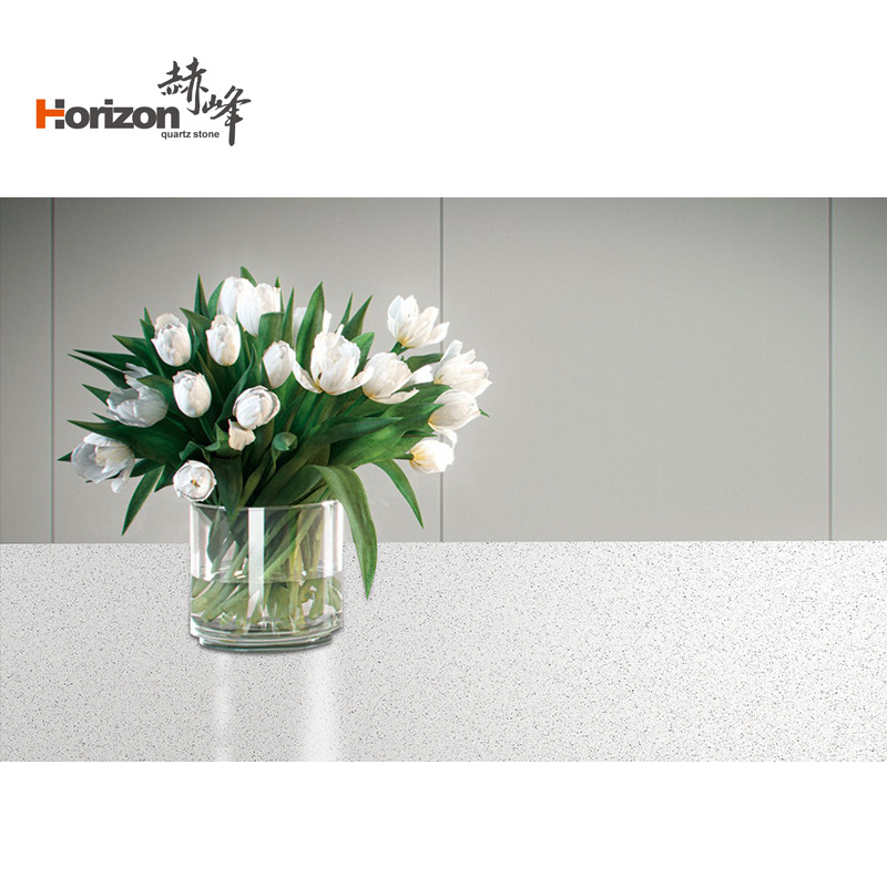 Kitchen Synthetic Artificial Marble White Quartz Stone Sparkle Quartz Stone Countertop