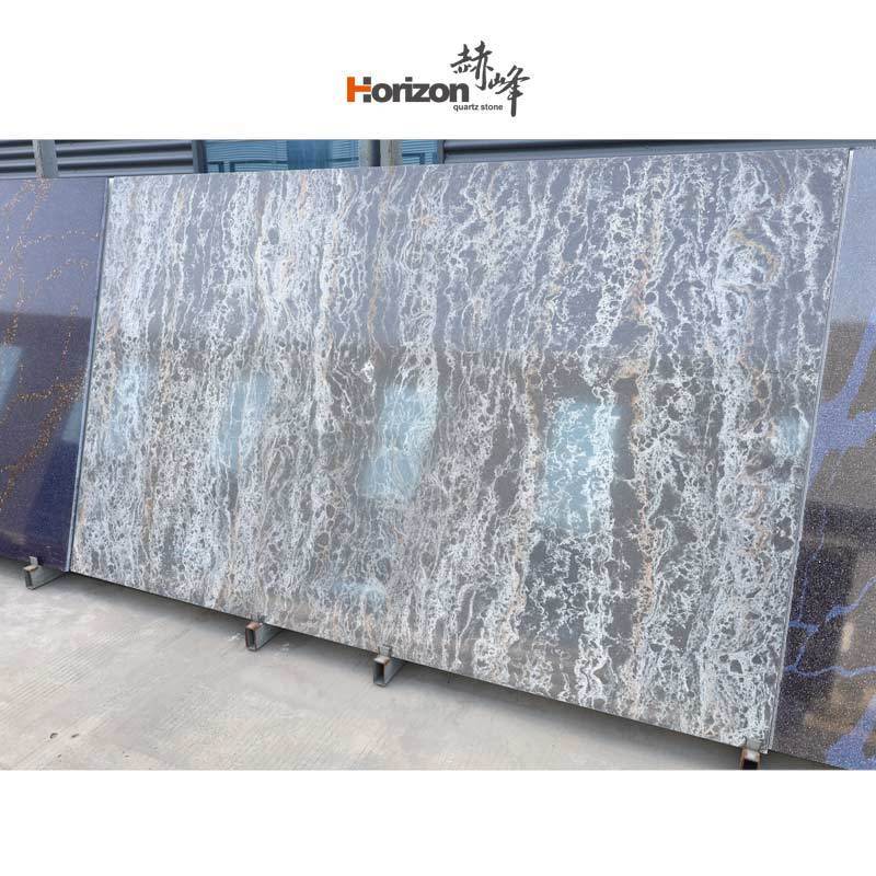 Horizon  Calacatta  quartz stone grey vein Marble quartz countertops for kitchens