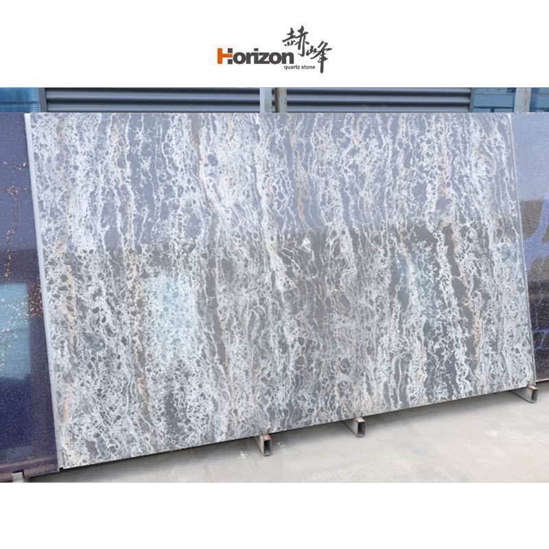 Horizon  Calacatta  quartz stone grey vein Marble quartz countertops for kitchens