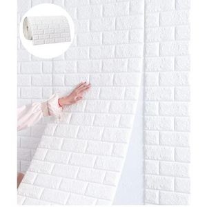 new arrival self adhesive roll package home decoration 3d foam wall papers wall panel brick wallpaper