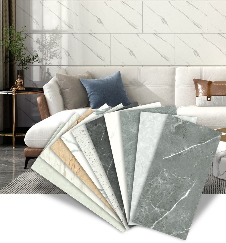 waterproof flexible decorative wall outdoor tiles self adhesive foam 3d marble look wallpaper wall tiles sticker