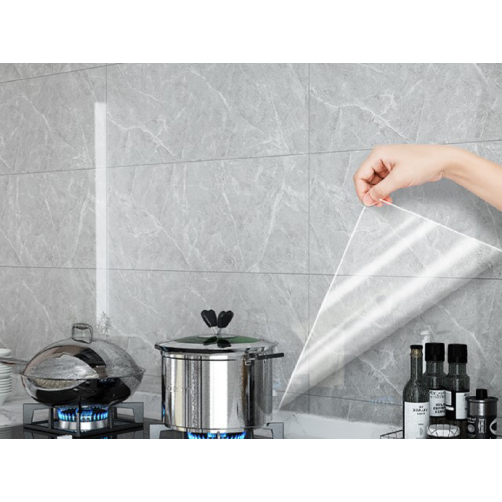 Countertop Protective Film Transparent Removable Wallpaper Oil-Proof Paper For Kitchen Wall Backsplash Protector Furniture Films